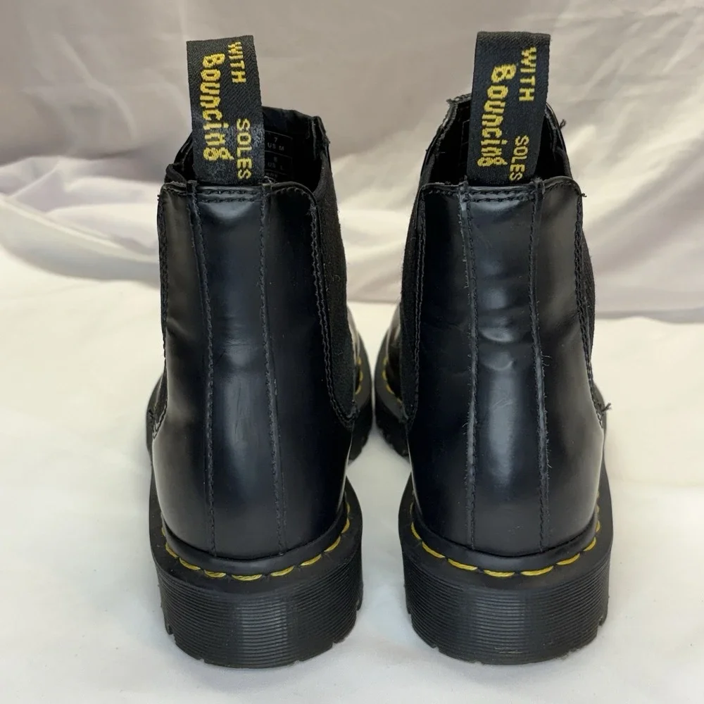 Dr Martens 2976 Bex Chelsea Boot Mens US 7 W 8 Soft Toe Work Black Leather Ankle